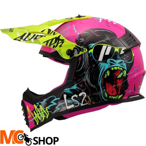 LS2 KASK OFF-ROAD MX437 FAST II MINI GORILLA PURPL LS2 KASK OFF-ROAD MX437 FAST II MINI GORILLA PURPL