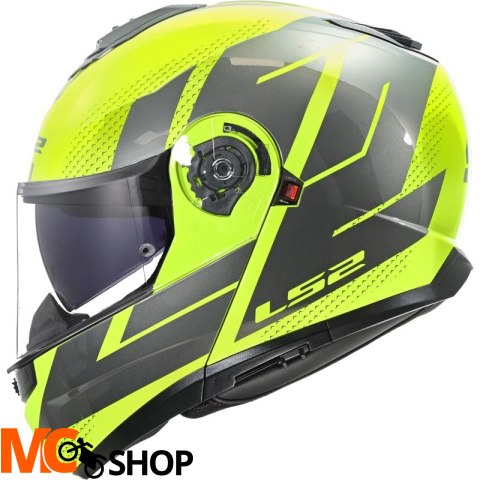LS2 KASK SZCZĘKOWY FF908 STROBE II H-V YEL. GREY- LS2 KASK SZCZĘKOWY FF908 STROBE II H-V YEL. GREY-