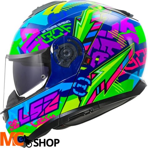LS2 KASK SZCZĘKOWY FF908 STROBE II SVENT BLUE GREE LS2 KASK SZCZĘKOWY FF908 STROBE II SVENT BLUE GREE