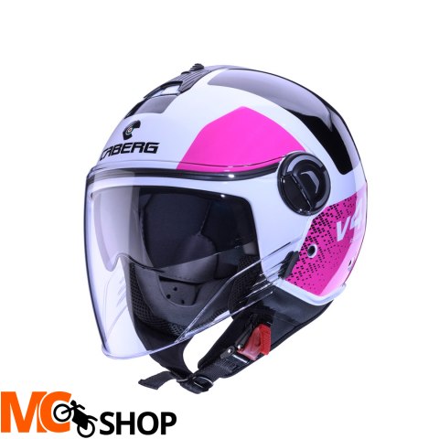 CABERG KASK JET RIVIERA V4X ALPHA BIAŁY/CZARNY/FU