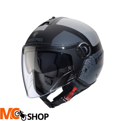 CABERG KASK JET RIVIERA V4X ALPHA CZARNY MAT/SZARY