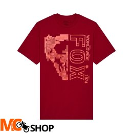 FOX T-SHIRT IMAGE SKULL PREM CARDINAL