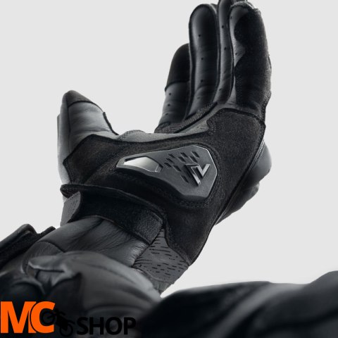 REBELHORN RĘKAWICE MOTOCYKLOWE SKÓRZANE VIPER BLAC