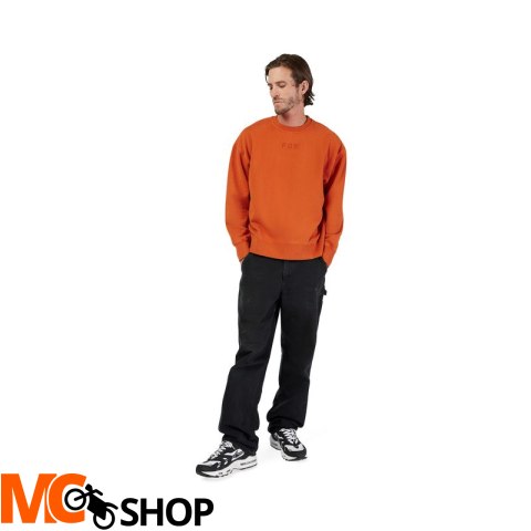 FOX BLUZA WORDMARK OVERSIZED FLEECE CREW COGNAC FOX BLUZA WORDMARK OVERSIZED FLEECE CREW COGNAC