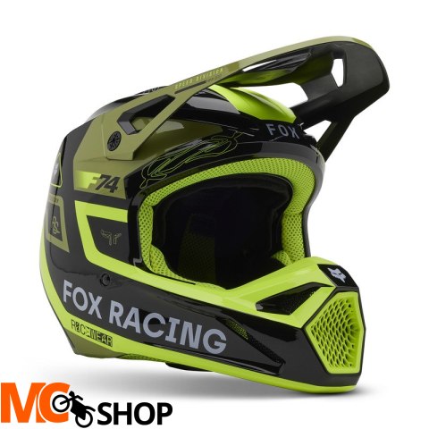 FOX KASK OFF-ROAD V1 RACE SPEC PALE GREEN FOX KASK OFF-ROAD V1 RACE SPEC PALE GREEN