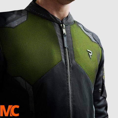 REBELHORN KURTKA TEKSTYLNA JAX BLACK/FLUO YELLOW REBELHORN KURTKA TEKSTYLNA JAX BLACK/FLUO YELLOW