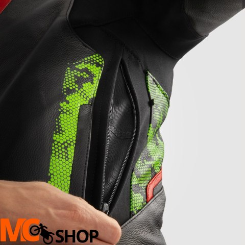 REBELHORN SKÓRZANA VELOCE CAMO BLACK/GREEN/FLU RED REBELHORN SKÓRZANA VELOCE CAMO BLACK/GREEN/FLU RED