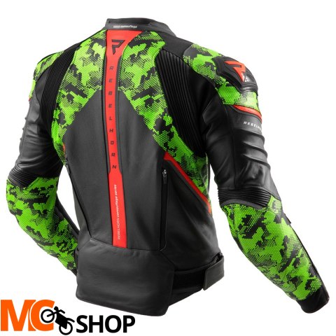 REBELHORN SKÓRZANA VELOCE CAMO BLACK/GREEN/FLU RED REBELHORN SKÓRZANA VELOCE CAMO BLACK/GREEN/FLU RED