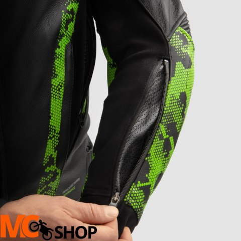 REBELHORN SKÓRZANA VELOCE CAMO BLACK/GREEN/FLU RED REBELHORN SKÓRZANA VELOCE CAMO BLACK/GREEN/FLU RED