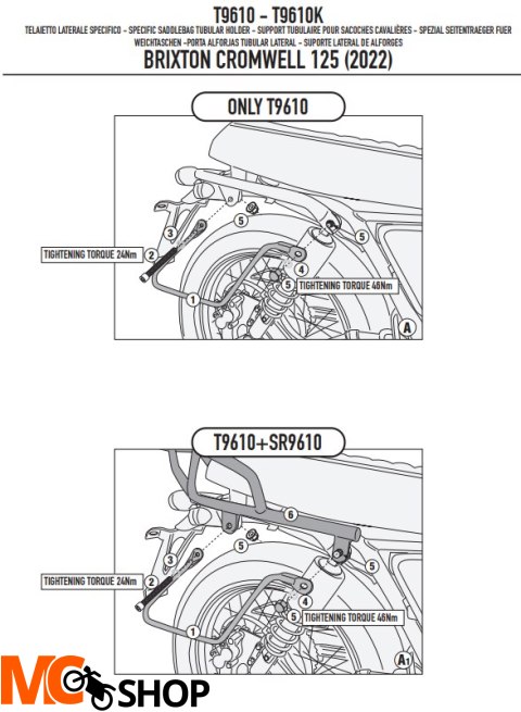 GIVI STELAŻ SAKW BOCZNYCH BRIXTON CROMWELL 125 (2