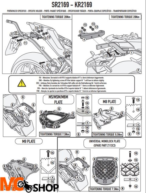 GIVI STELAŻ SAKW BOCZNYCH SERII REMOVE-X YAMAHA MT
