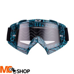 Gogle iMX Racing Mud Graphic Blue/Black Szyb Clear