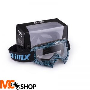 Gogle iMX Racing Mud Graphic Blue/Black Szyb Clear