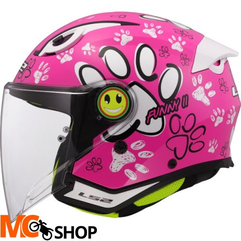 LS2 KASK OTWARTY JUNIOR OF622 FUNNY II PAWS PINK LS2 KASK OTWARTY JUNIOR OF622 FUNNY II PAWS PINK