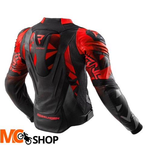 REBELHORN KURTKA SKÓRZANA INFERNO BLACK/FLUO RED REBELHORN KURTKA SKÓRZANA INFERNO BLACK/FLUO RED