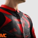 REBELHORN KURTKA SKÓRZANA INFERNO BLACK/FLUO RED