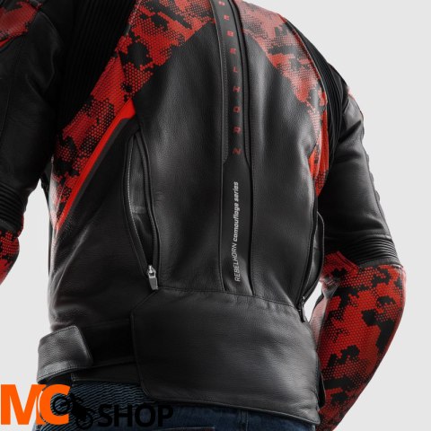 REBELHORN KURTKA SKÓRZANA VELOCE CAMO BLA/FLUO RED REBELHORN KURTKA SKÓRZANA VELOCE CAMO BLA/FLUO RED