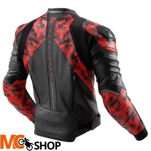 REBELHORN KURTKA SKÓRZANA VELOCE CAMO BLA/FLUO RED REBELHORN KURTKA SKÓRZANA VELOCE CAMO BLA/FLUO RED