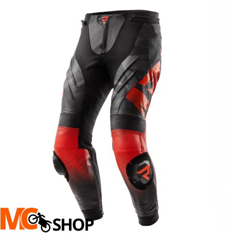 REBELHORN SPODNIE SKÓRZANE INFERNO BLACK/FLUO RED REBELHORN SPODNIE SKÓRZANE INFERNO BLACK/FLUO RED
