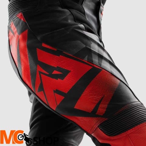 REBELHORN SPODNIE SKÓRZANE INFERNO BLACK/FLUO RED REBELHORN SPODNIE SKÓRZANE INFERNO BLACK/FLUO RED