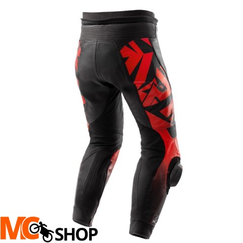 REBELHORN SPODNIE SKÓRZANE INFERNO BLACK/FLUO RED REBELHORN SPODNIE SKÓRZANE INFERNO BLACK/FLUO RED