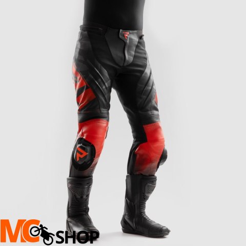 REBELHORN SPODNIE SKÓRZANE INFERNO BLACK/FLUO RED REBELHORN SPODNIE SKÓRZANE INFERNO BLACK/FLUO RED