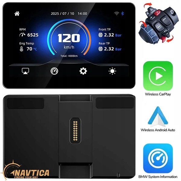 Ekran nawigacyjny NAVTICA Polaris Edge 6.2' Android Auto / Apple CarPlay do BMW