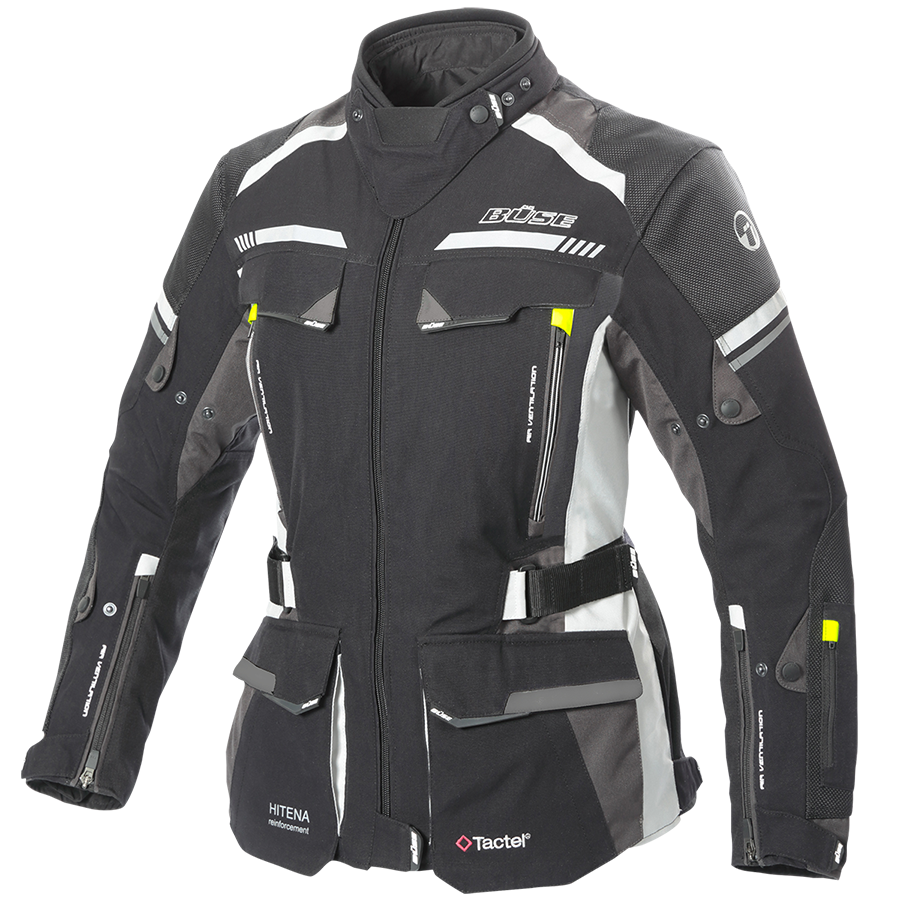 Buse Kurtka motocyklowa damska Highland II jasnoszara